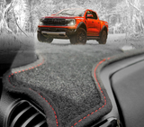 NEXT GEN Ford Ranger Raptor  Dash Mat BLACK WITH RED STITCHING