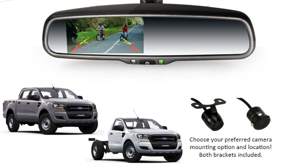 Ford Ranger PX3 Reverse Camera - Go Tech - with Standard Mirror Bracke ...