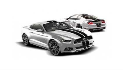 Ford Mustang FM Over The Top Stripe Kit - Solid Dual Stripe Matte Black