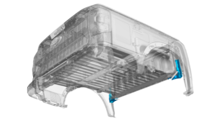 Ford Ranger NEXT GEN Canopy J Brace Kit Double Cab excluding Raptor ...
