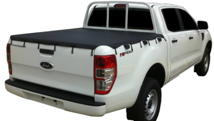 Ford Ranger PX3 Tonneau Cover - Soft - Cotton Reel Type - Dbl Cab with Loadrest